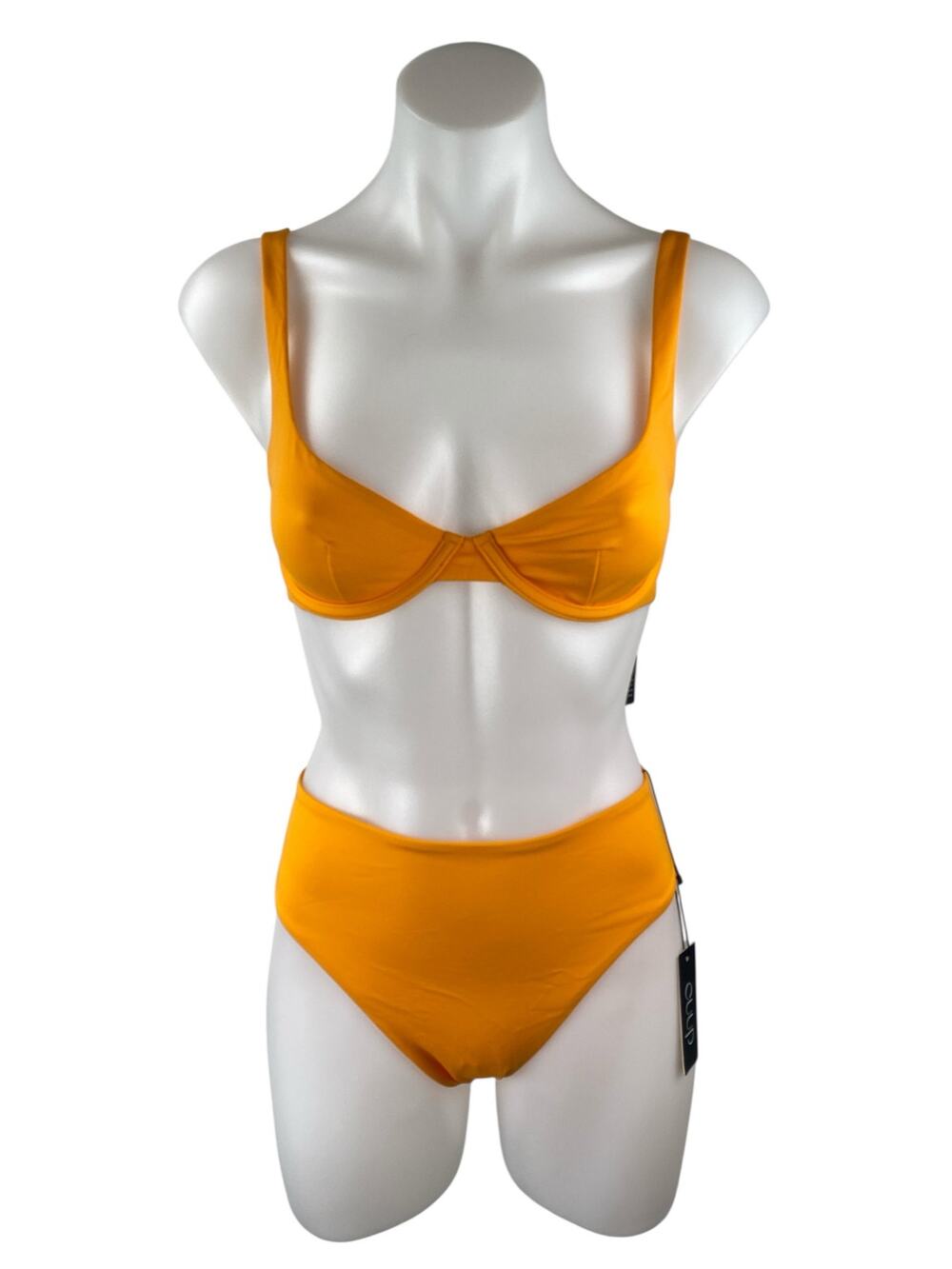 NEW Cuup The Scoop Coral Sleeeless Underwire Bikini Two Piece Swimwear Size XS
